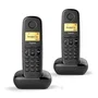 Gigaset A170 - Teléfono fijo inalámbrico con base Duo, Negro